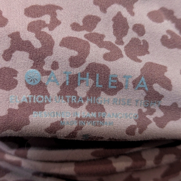 Athleta Elation Ultra High Rise Legging 7/8 Size Small Pink - Picture 3 of 7